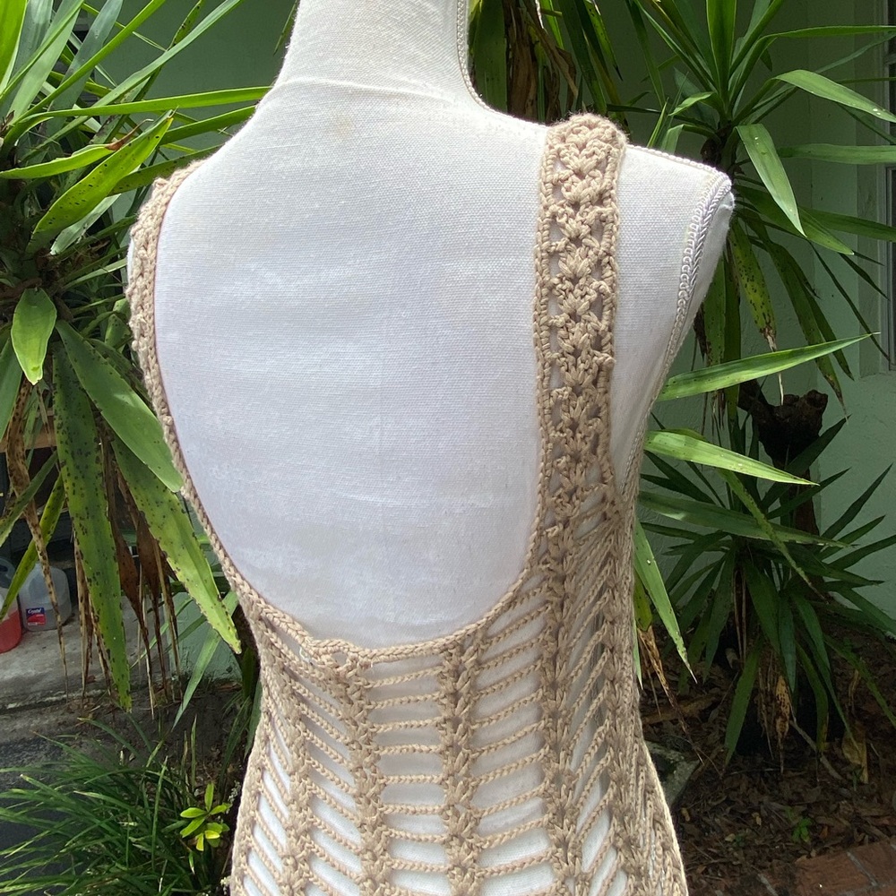 Crochet Long Dress Beach Cover Up - Picture 7 of 8